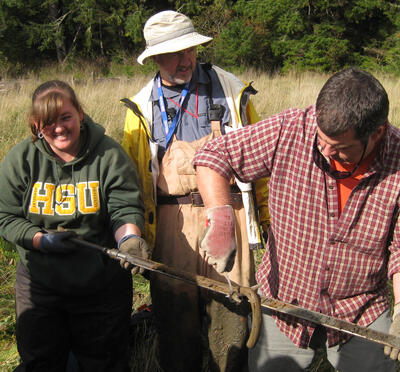 Educators exploring earthquake and tsunami science.